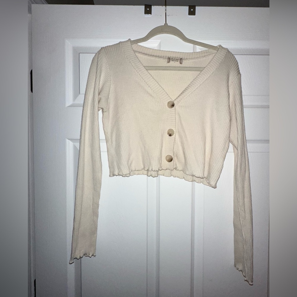 Altar’d State cream cropped cardigan